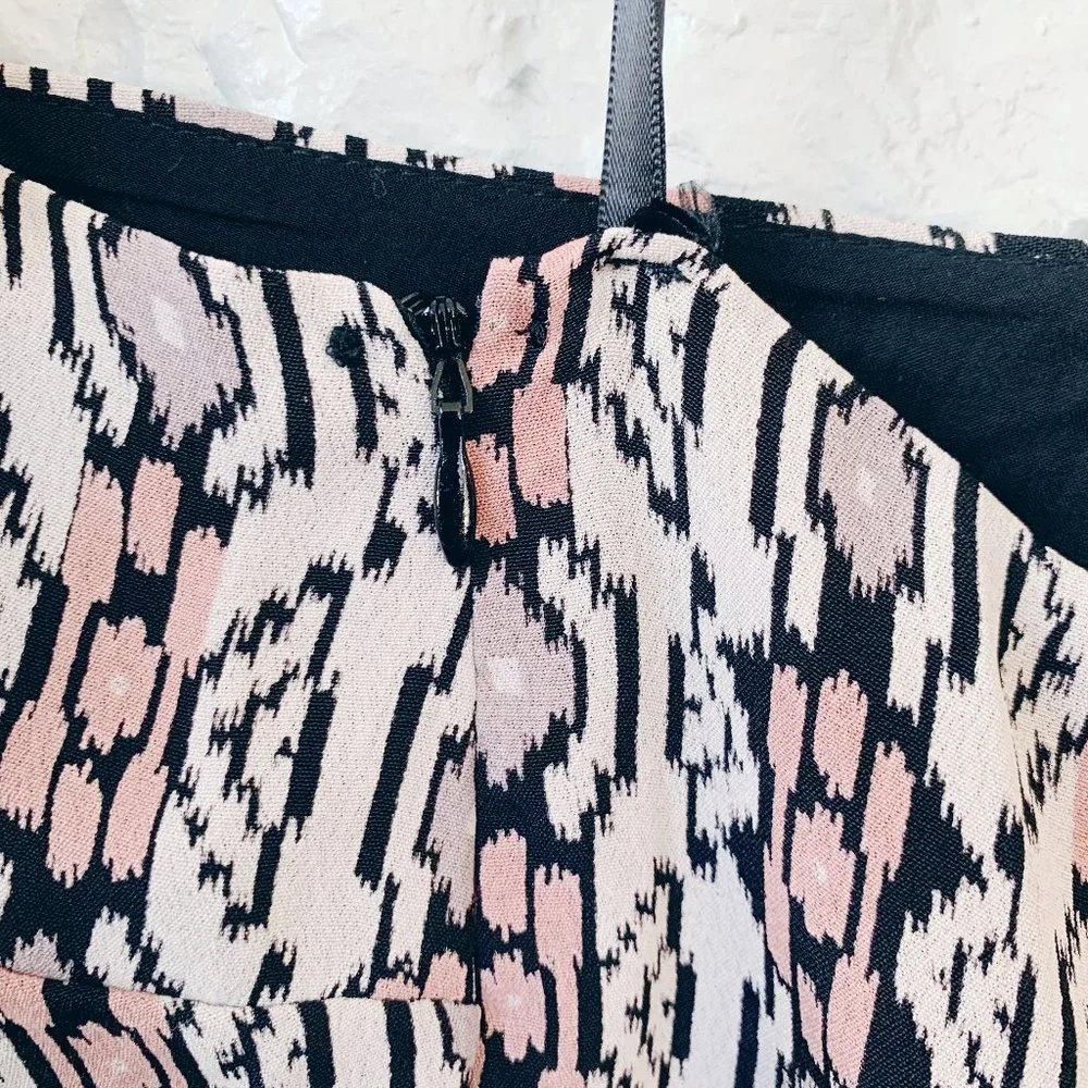 Free People One Shoulder Pattern Mini Dress - Size 0